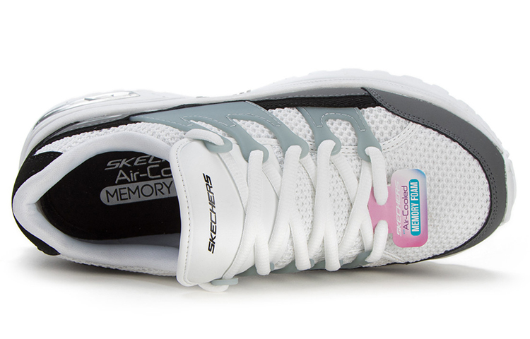 Женские кроссовки Skechers D'LITES (бело-серые) — фото 5