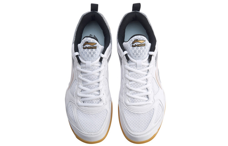 Li Ning Comfortable Abrasion Resistant Breathable Low top Table Tennis Shoes Men’s Black White