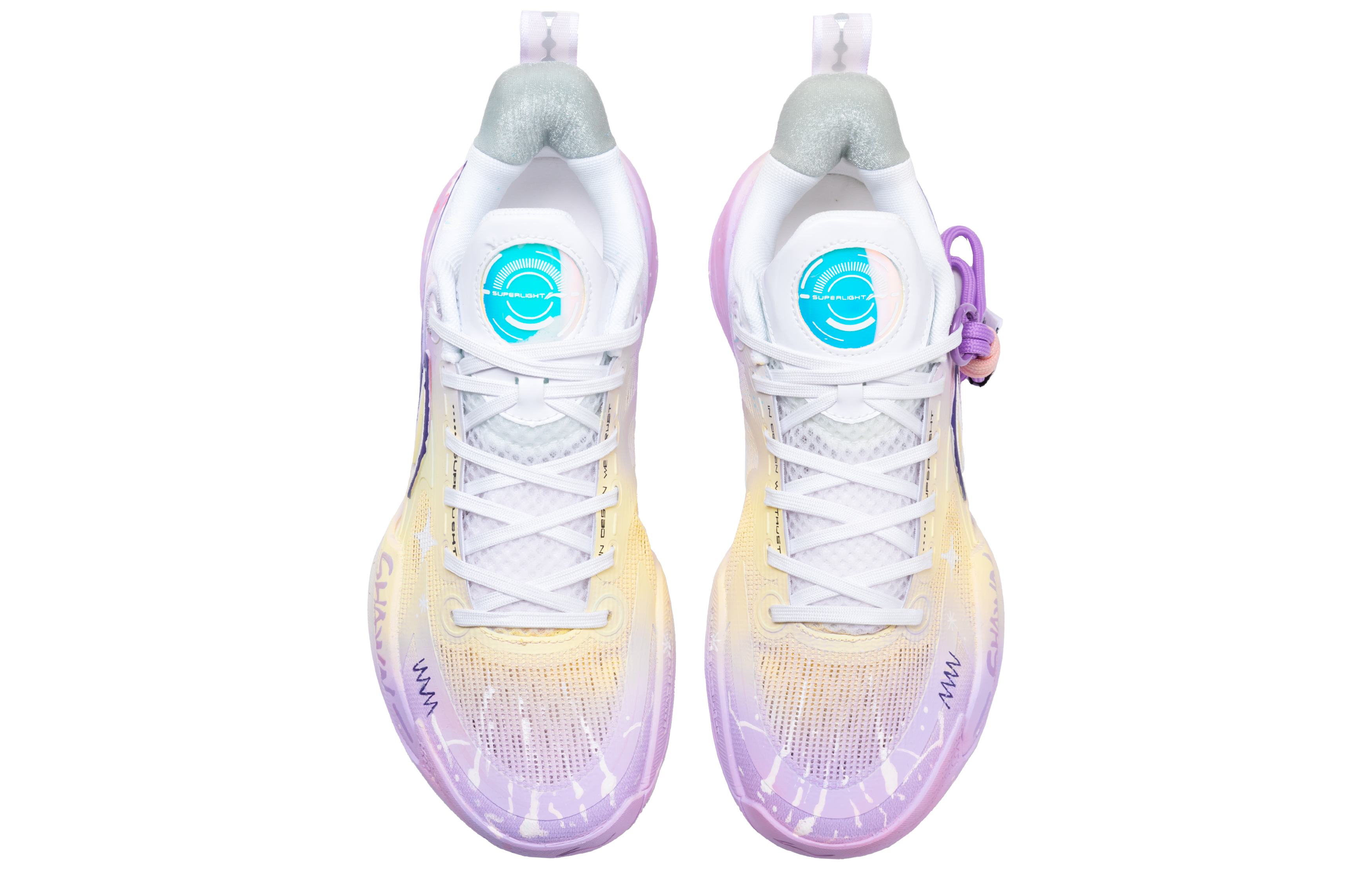 Li Ning Super Light V2 Cushioning Slip Resistant Abrasion Resistant Low top Basketball Shoes Men’s Purple
