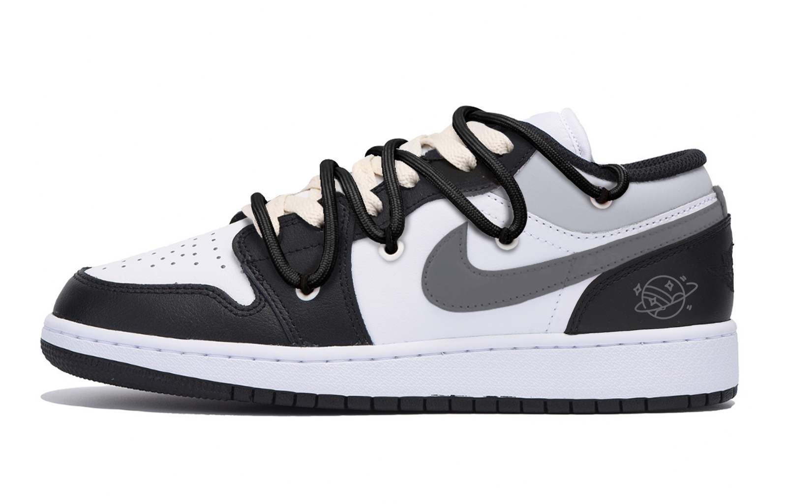 Jordan Air Jordan 1 Abrasion Resistant Slip Resistant Low top Vintage Basketball Shoes Men’s Dark Gray