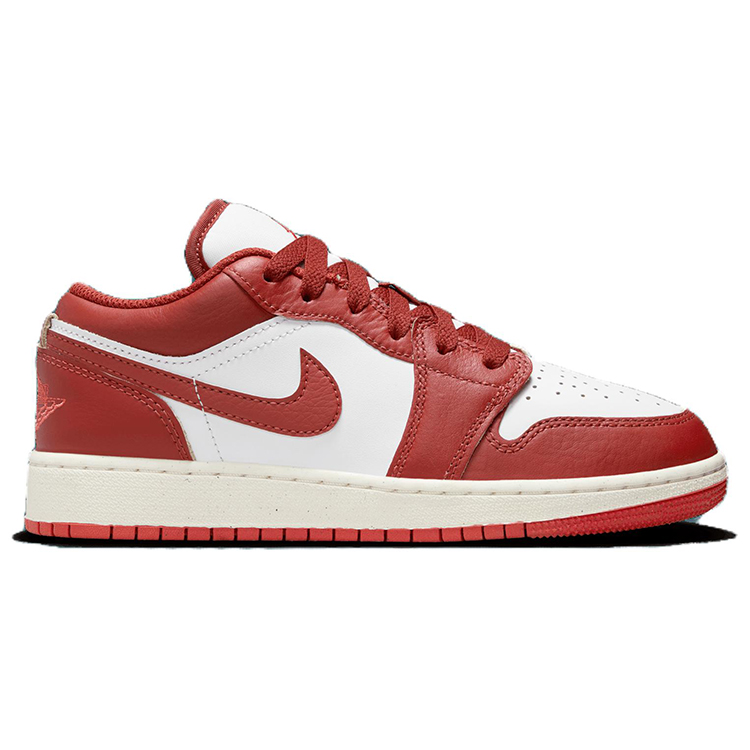 Jordan Air Jordan 1 Abrasion Resistant Slip Resistant Low top Vintage Basketball Shoes Men’s Red White