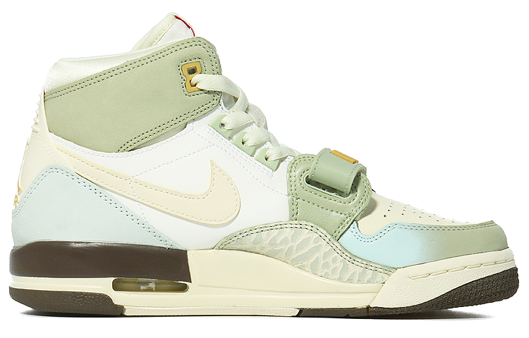 Jordan Legacy 312 High top Vintage Basketball Shoes GS Beige Green