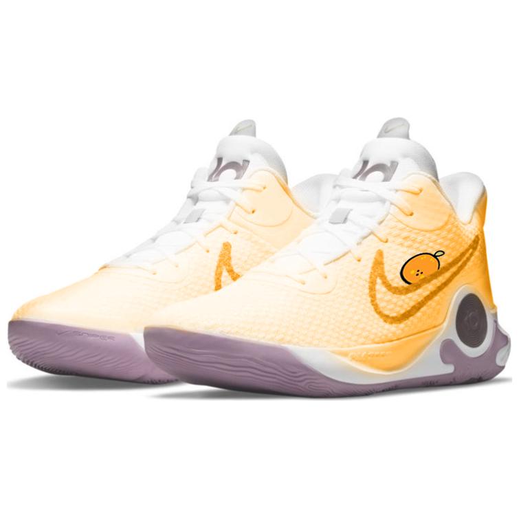 Nike KD Trey 5 IX Slip Resistant Abrasion Resistant Mid top Vintage Basketball Shoes Unisex Orange