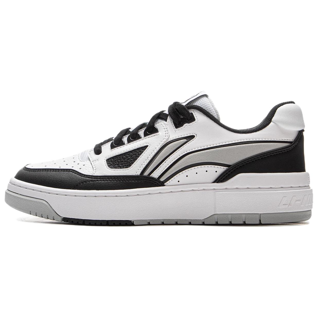 Li Ning BADFIVE Cushioning Slip Resistant Breathable Low top Basketball Shoes Unisex Standard White Black Calm Gray