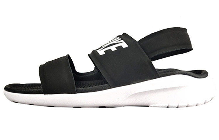 Nike Tanjun Sandal letter ninja cool sports sandals women's black and white