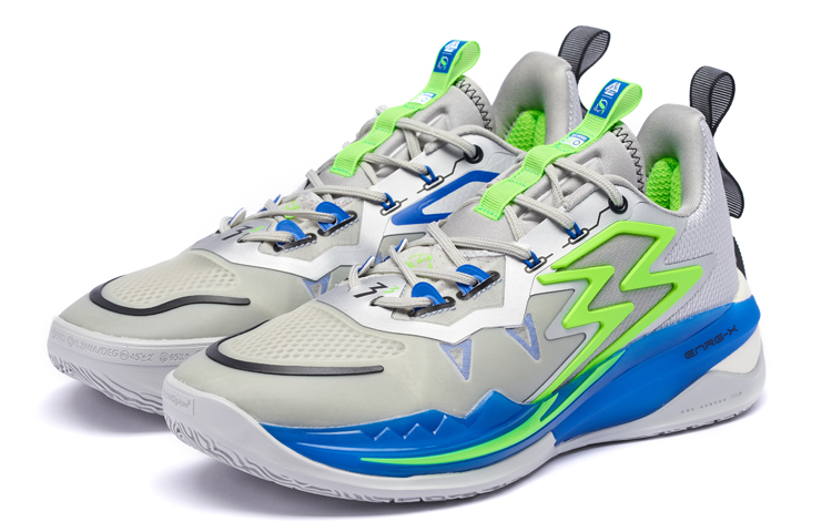 361° Big3 3.0 Cushioning, Wear Resistant Low top Performance Basketball Shoes Men’s Silver White Turquoise