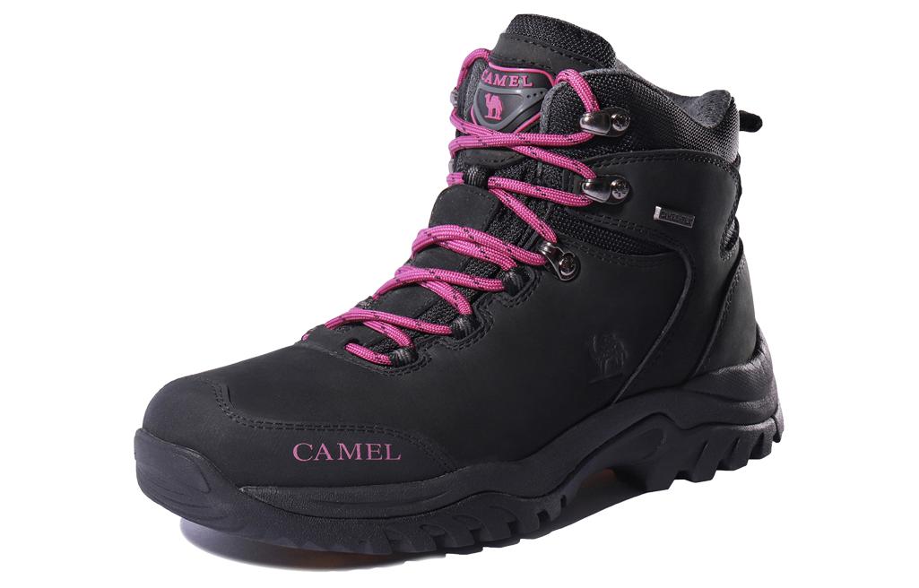 CAMEL Slip Resistant And Breathable Balance High top Outdoor Shoes Women’s Black Plum Red