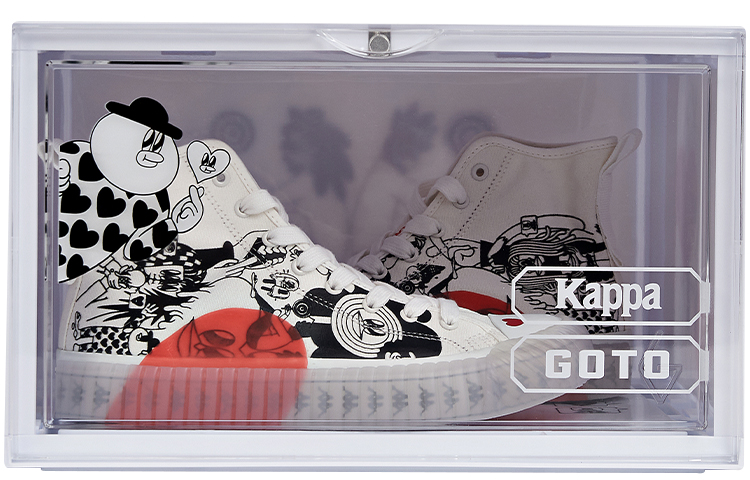 Kappa LALA COMPANY Canvas Shoes Unisex High Top Korean White