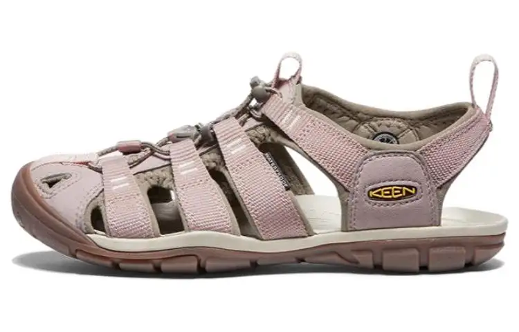 Keen CLEARWATER CNX Outdoor Casual Beach Sandals Women's Light Gray Light Yellow Umber