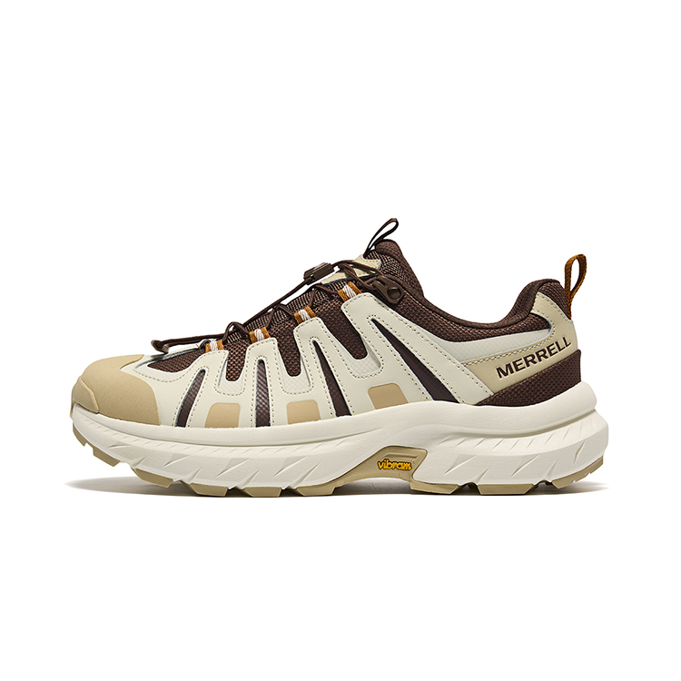 MERRELL Cushioning Slip Resistant Abrasion Resistant Breathable Low top Outdoor Hiking Shoes Men’s Khaki Brown