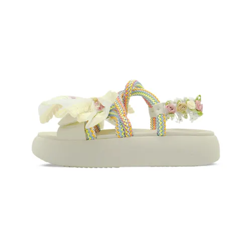 FILA Churro Flower Fairy Beach Sandals Women's Ecru