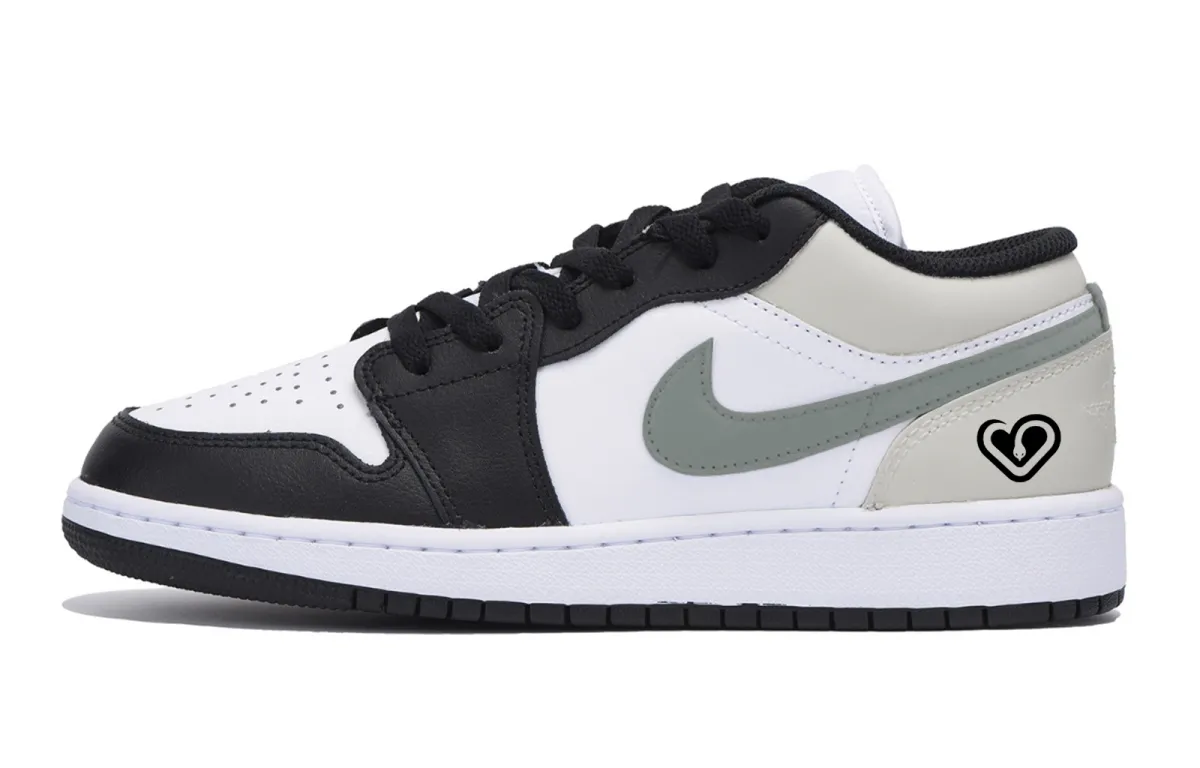 Jordan Air Jordan 1 Puppy Fragment, Year Of The Snake Abrasion Resistant Low top Vintage Basketball Shoes Men's Black