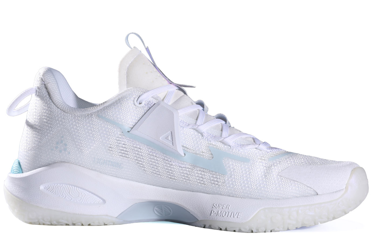 PEAK Lightning 9 Textile, Synthetic Leather, TPU Abrasion Resistant Breathable Low top Basketball Shoes Men’s White