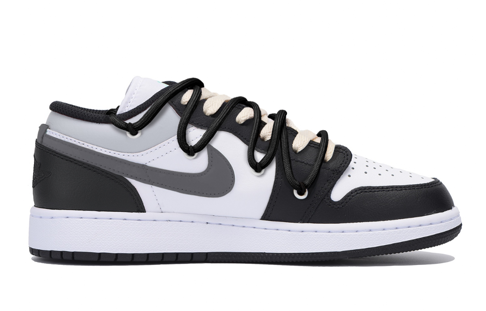 Jordan Air Jordan 1 Abrasion Resistant Low top Vintage Basketball Shoes Men’s Dark Gray