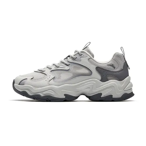 Anta Life Collection Slip Resistant Abrasion Resistant Low top Chunky Sneakers Men's Gray