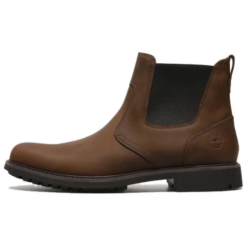 Timberland logo-embossed suede chelsea boots