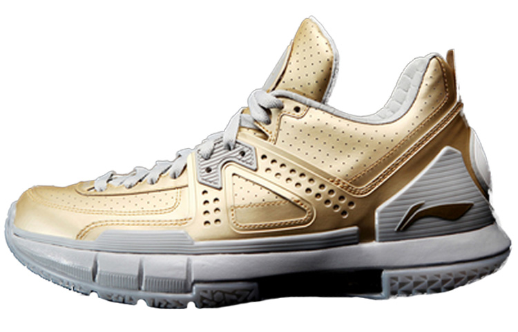 Li Ning WOW 5 Basketball Shoes Men’s Low Top Gold
