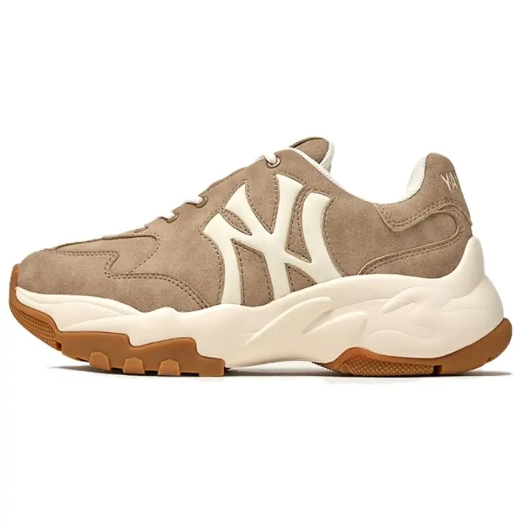 MLB New York Yankees Height Increasing Low top Chunky Sneakers Unisex Brown