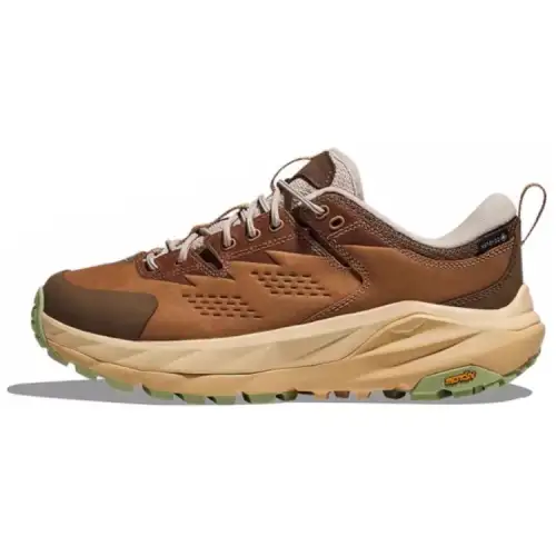HOKA ONE ONE Kaha Cushioning Slip Resistant Abrasion Resistant Support Low top Hiking Shoes Unisex Brown Gray
