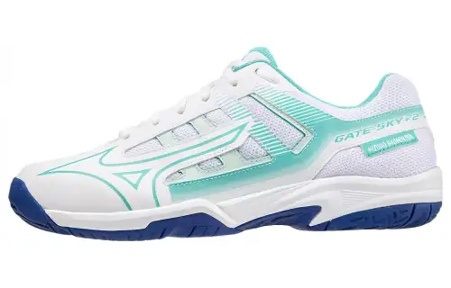 Mizuno Gate Sky Comfortable Cushioning Slip Resistant Abrasion Resistant Low top Badminton Shoes Unisex White Green