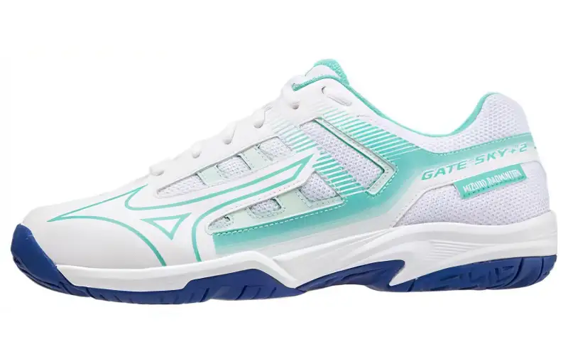 Mizuno Gate Sky Comfortable Cushioning Slip Resistant Abrasion Resistant Low top Badminton Shoes Unisex White Green