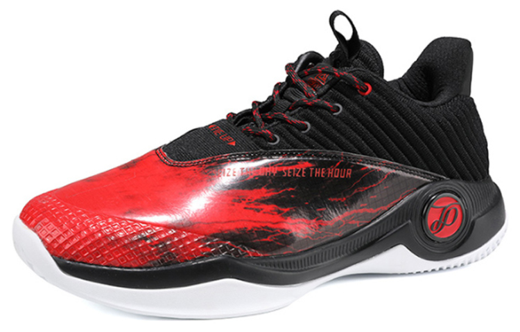 PEAK Cushioning Low top Performance Basketball Shoes Men’s Black Red