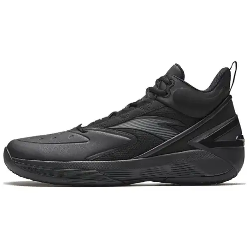 Anta Slip Resistant Coverage Abrasion Resistant High top Basketball Shoes Men's Black