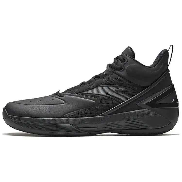 Anta Slip Resistant Coverage Abrasion Resistant High top Basketball Shoes Men's Black