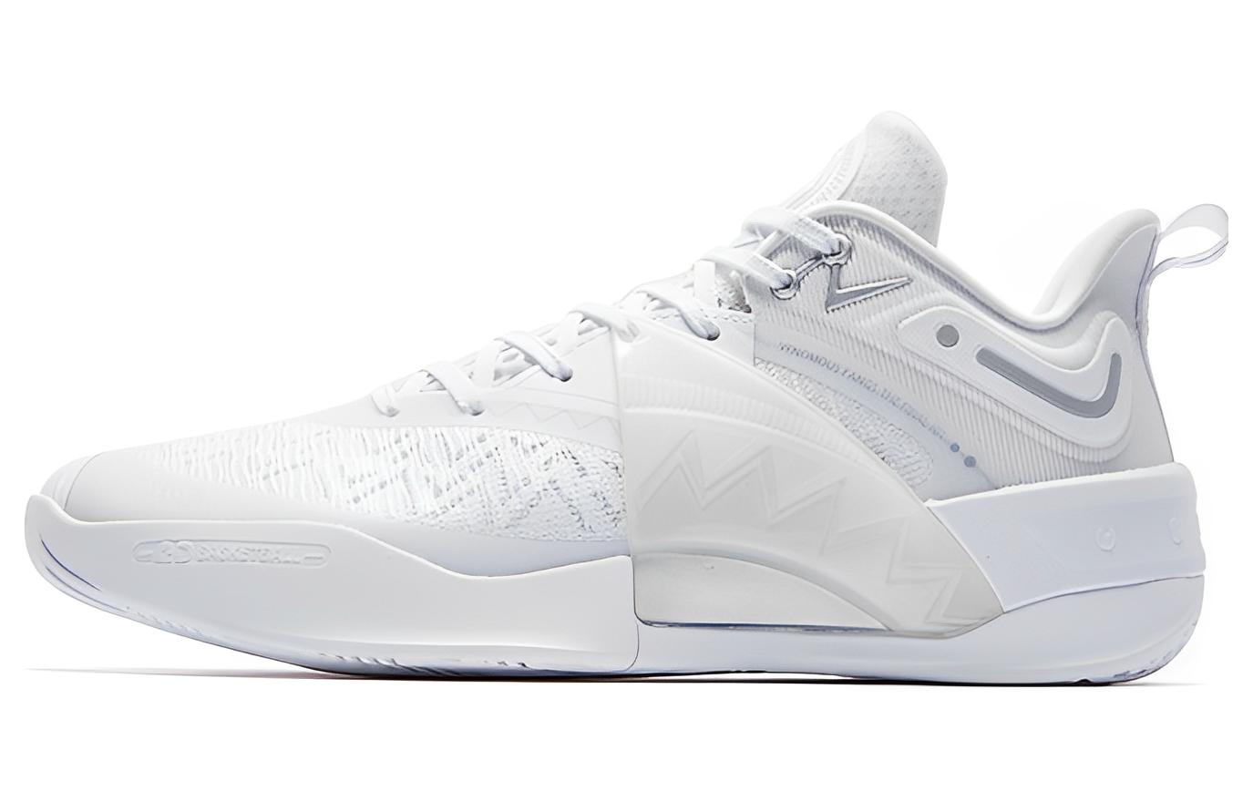 QIAODAN Poisonous Fangs PRO 2.0 SE Cushioning Slip Resistant Abrasion Resistant Low top Basketball Shoes Men’s White
