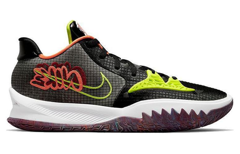 Кроссовки Nike Kyrie Low 4 EP (черно-зелено-оранжевые) — Чёрный / зелёный / оранжевый — фото 2