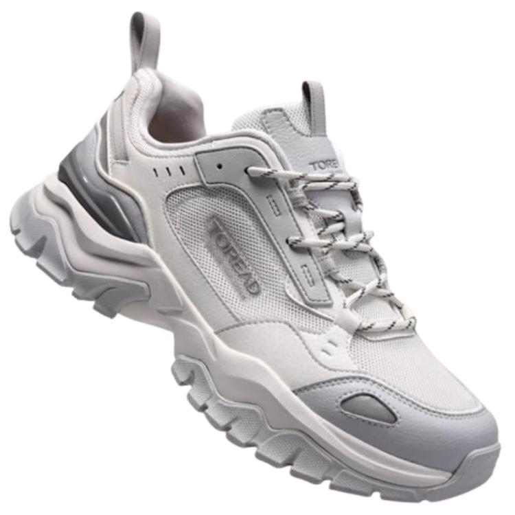 TOREAD Slip Resistant Abrasion Resistant Low top Hiking Shoes Men’s Ecru