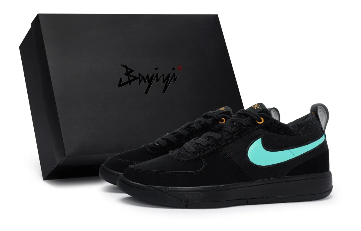 Nike Book 1 Cushioning Abrasion Resistant Cushioning, Wear Resistant Low top Basketball Shoes Men's Black Tiffany