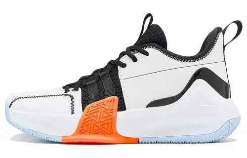 Peak Raid Raid 1.0 Orange Explosive Shock Absorbing Rebound Light Fabric Synthetic Leather Shock Absorbing Anti-Slip Wear Resistant Mid-top Strength Practical Basketball Shoes Men's Large White Black