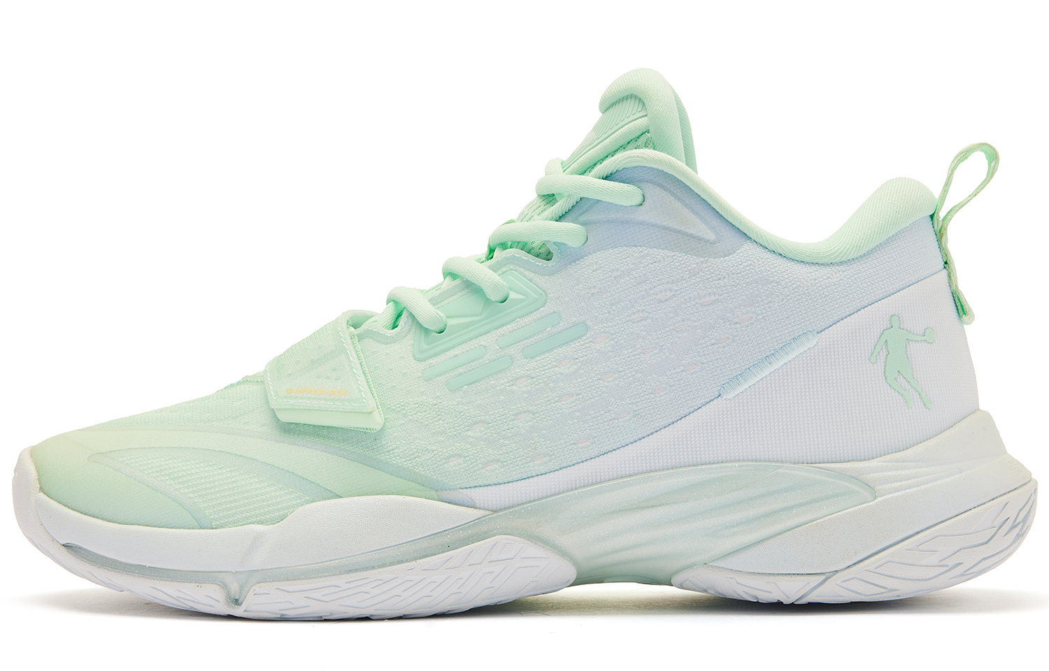 QIAODAN Wind Blade Fly By Q KUNGFU LIGHT Cushioning Slip Resistant Low top Basketball Shoes Men’s Green White