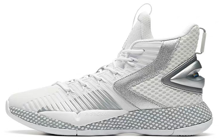 Anta Crazy 3 Comfortable Cushioning Thermal High top Basketball Shoes Men's White Gray