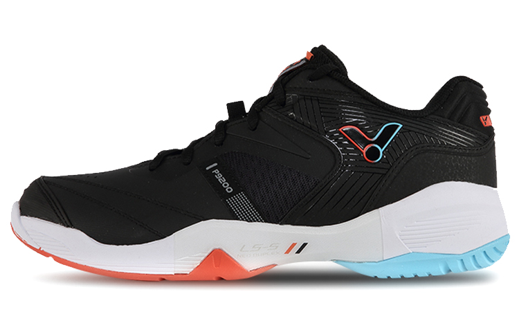 VICTOR Comfortable Cushioning Slip Resistant Abrasion Resistant Low top Badminton Shoes Unisex Black