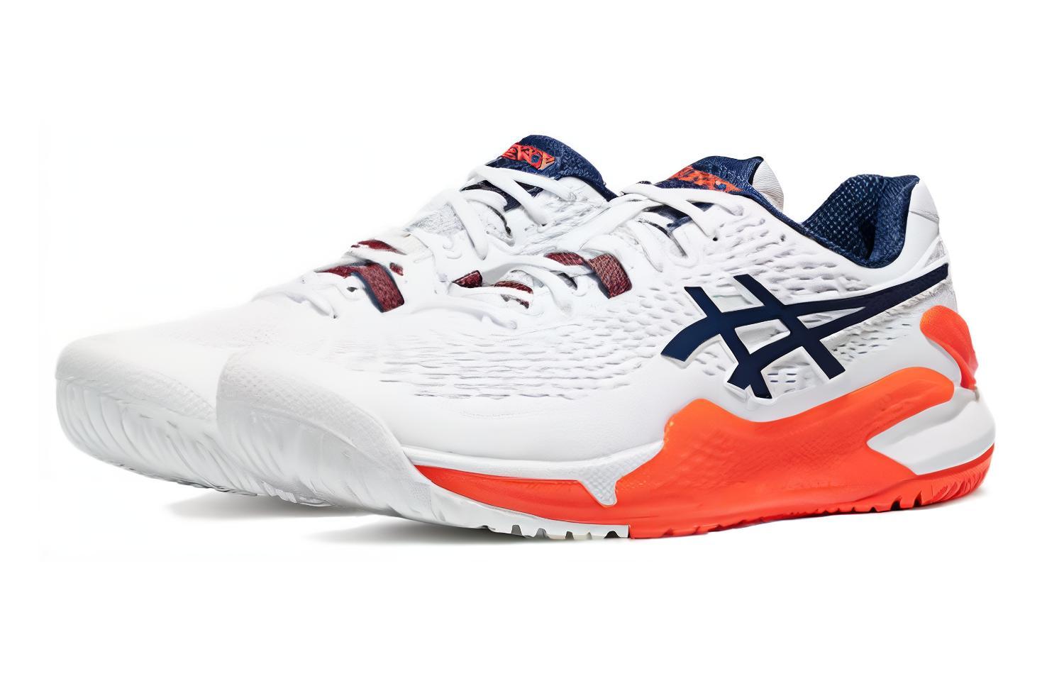 Мужские кроссовки ASICS Gel-Resolution 9 (бело-синие) — фото 2