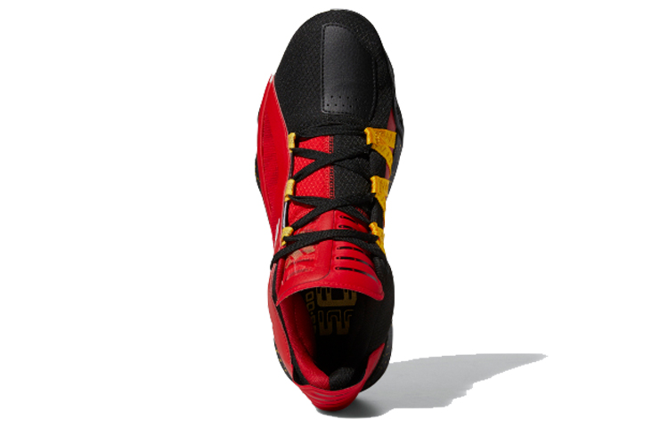Мужские кроссовки adidas D lillard 6 GCA (красный / черный / желтый) — Красный / чёрный / жёлтый — фото 4