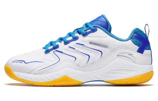 Anta Cushioning, Wear Resistant Low top Badminton Shoes Men's Blue White