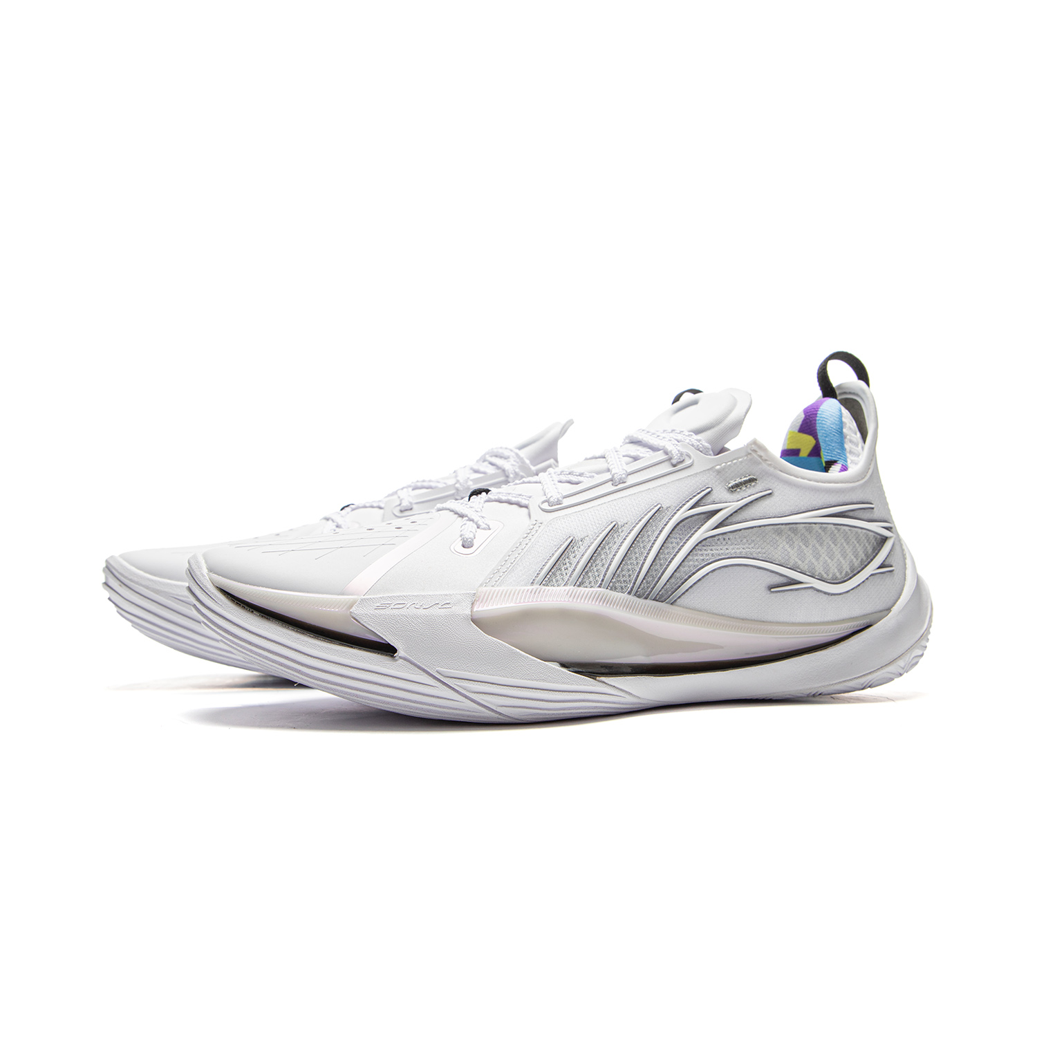Li Ning Cushioning Slip Resistant Abrasion Resistant Low top Basketball Shoes Men’s Standard White