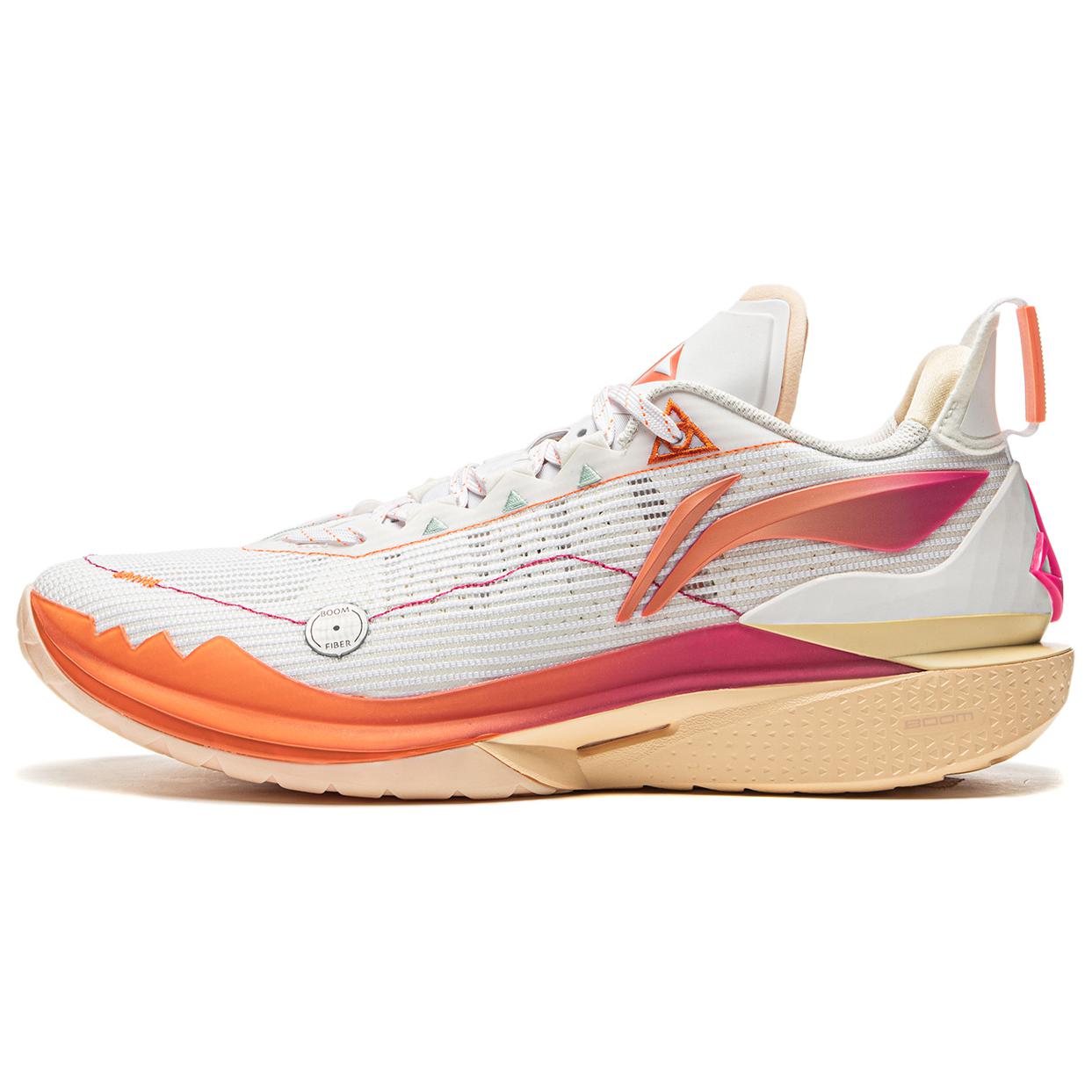 Li Ning JB2 Basketball Shoes Men's Low Top White Orange