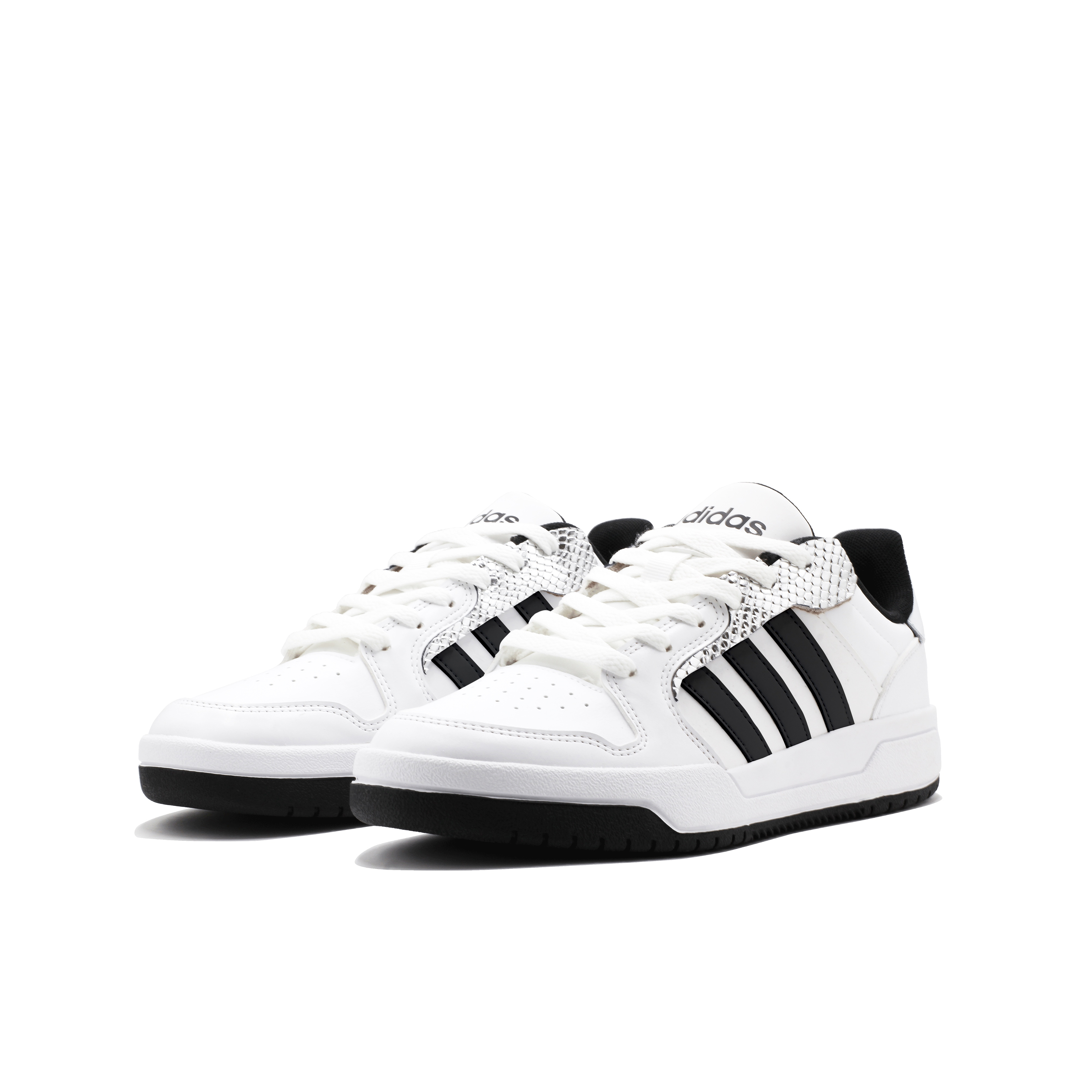Adidas Neo Entrap Slip Resistant Abrasion Resistant Low top Vintage Basketball Shoes Unisex White