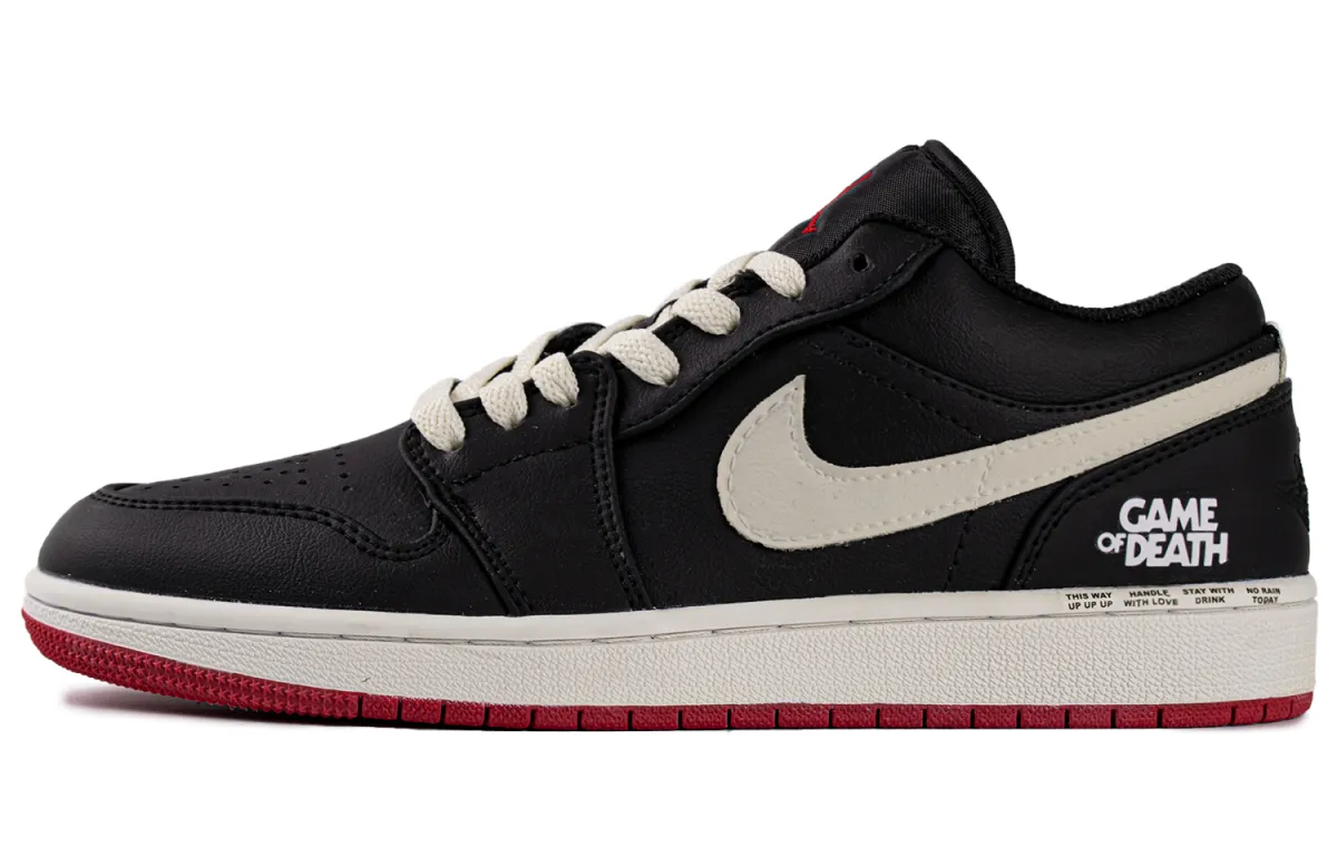 Jordan Air Jordan 1 Dark Night WS Abrasion Resistant Low top Vintage Basketball Shoes Men's Black