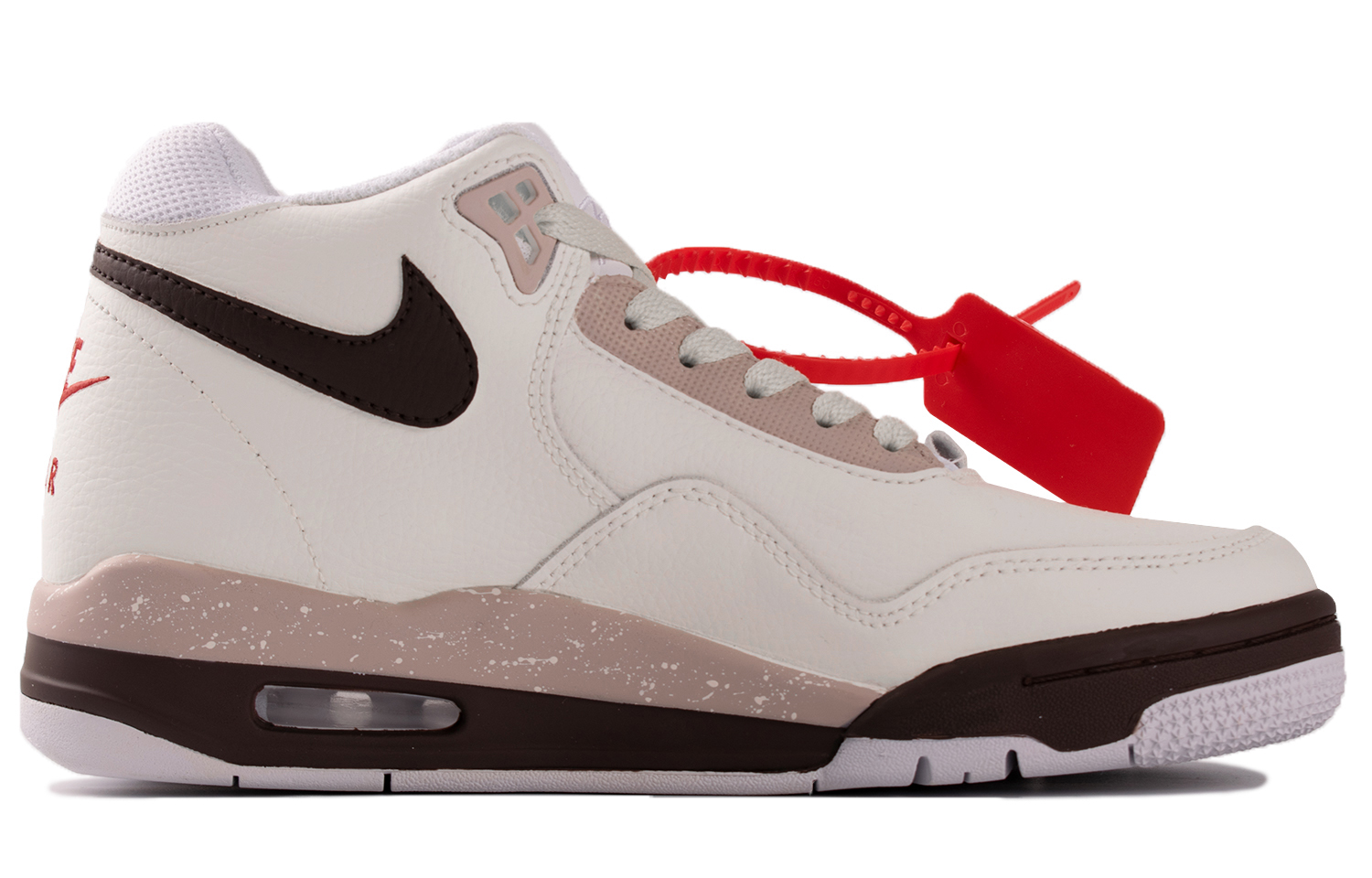 Nike Flight Legacy Mars WS Slip Resistant Abrasion Resistant Mid top Vintage Basketball Shoes Unisex Brown White