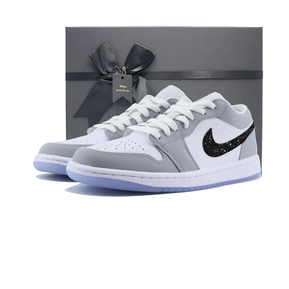 Jordan Air Jordan 1 Cool Black Slip Resistant Abrasion Resistant Slip Resistant Abrasion Resistant Low top