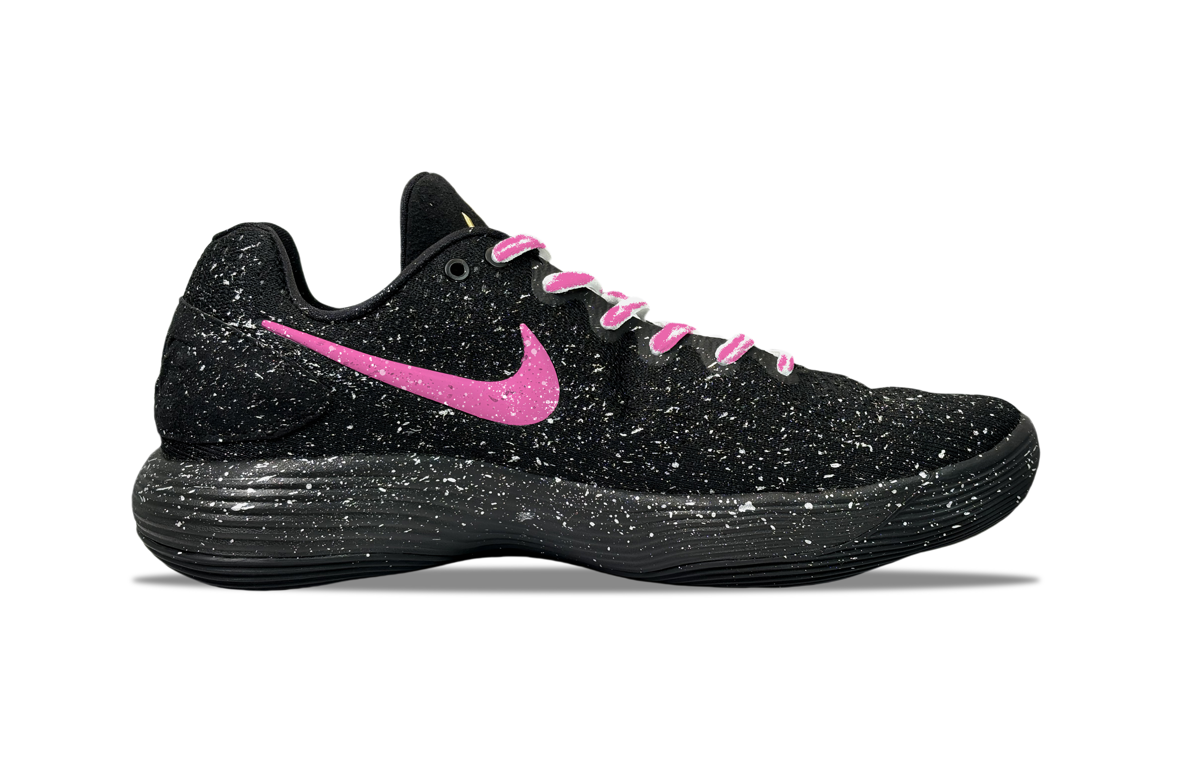 Nike Hyperdunk 2017 YDCC Galaxy Baby’s Breath Box Abrasion Resistant Low top Basketball Shoes Unisex Black Pink