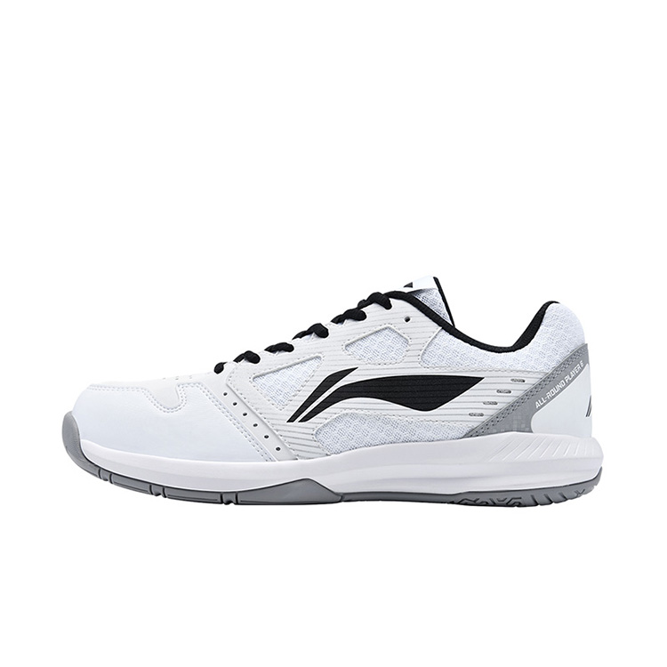 Li Ning Light Feather Slip Resistant Abrasion Resistant Low top Badminton Shoes Unisex White Black