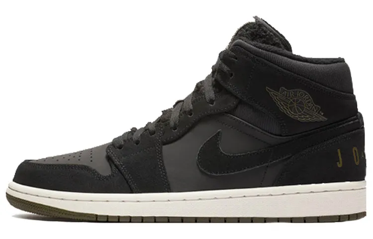 Jordan 1 Mid Black Olive Canvas