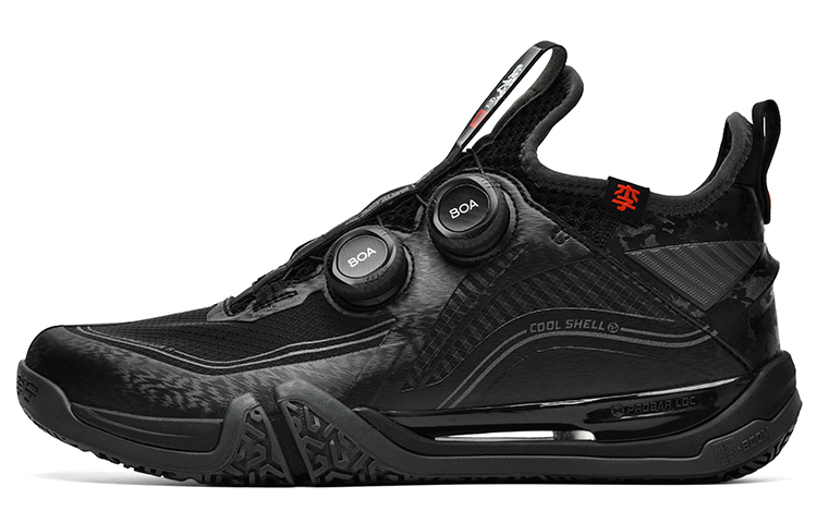 LiNing Li Ning ground flying 2 max non-slip and wear-resistant mid-top badminton shoes for men and women, black