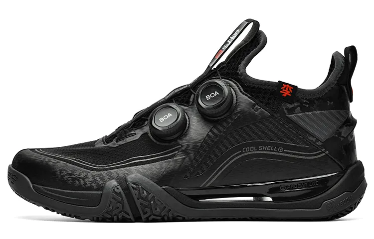 Li Ning Saga 2 Max Slip Resistant Abrasion Resistant Mid top Badminton Shoes Unisex Black